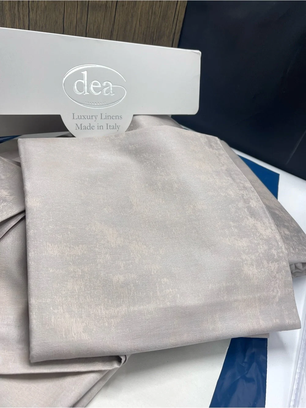 DEA Italian Luxury Linens King Duvet Cover 2 Pillowcases 3 Piece Set Pale Beige